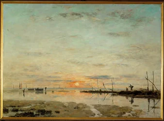 La Havre, auringonlasku laskuveden aikaan