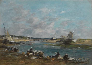 Pesijanaiset Touques-joen rannoilla; Pesijanaiset yhdessä La Touquesin käsivarresta, 1866