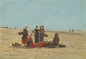 Naiset rannalla Berckissä, 1881.