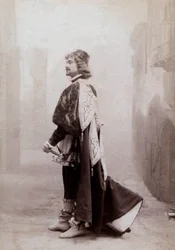 Ranskalainen koomikko Dauvillier, noin 1900, kuva Eugene Pirou.