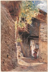 Kyläkatu Pohjois-Italiassa