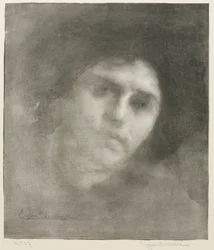 Madame Eugène Carrière (iso lautanen)