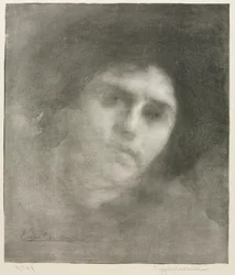 Madame Eugène Carrière iso lautanen, 1893.