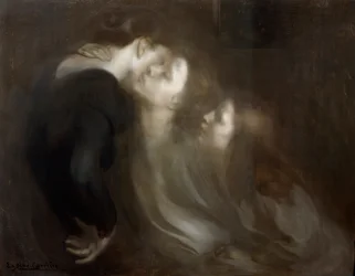 Äidillinen suudelma, 1890-luvun loppu.