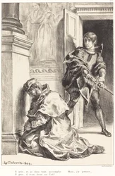 Hamlet on kiusattu tappamaan kuningas, näytös III, kohtaus III, 18341843.