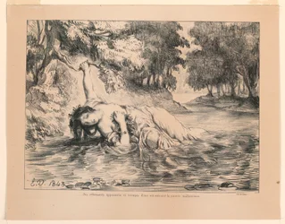 Kuvitus Hamletille: Ophelian kuolema (IV, 7)