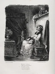 Kuvitukset Faustille: Marguerite pyörän kanssa