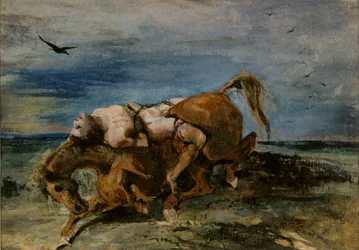Mazeppa kuolevan hevosen selässä, 1824