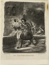 Mefistòfeles i Faust fugint després del Duelfinnish
