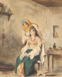 Saada, Abraham Ben-Chimolin vaimo, ja Préciada, yksi heidän tyttäreistään, 1832.