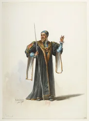 Btv1b84558104 10 - Saint-Saëns - Henrik VIII - Maquettes de costumes - Lacoste - 10. Cranmer