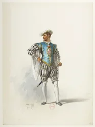 Btv1b84558104 16 - Saint-Saëns - Henry VIII - Maquettes de costumes - Lacoste - 16th Costume (16. puku)