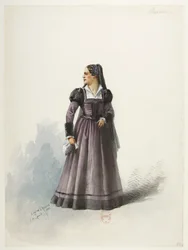 Btv1b84558104 81 - Saint-Saëns - Henry VIII - Maquettes de costumes - Lacoste - 77. Lady Clarence