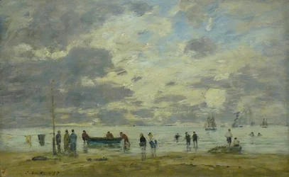 Ranskalainen:  Plage de Deauville Deauvillen ranta