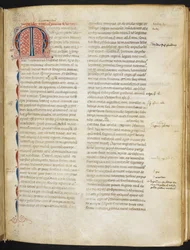 Titus Livius, Ab Urbe condita ("Codex Aginnensis"), f.223r, noin 1325-29 (pergamenttikoodi).