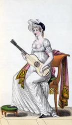 Nainen kitaran kanssa, 1700-luvun loppu