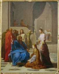 Jeesus Martan ja Marian talossa (maalaus kankaalle)