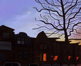 9th Street, Brooklyn, 2016 (käsin piirretty iPadilla Apple-kynällä).