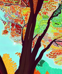 Lasdt Fall tree, 2018 (käsin piirretty iPadilla Applen kynällä).