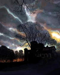 Litchfield, kartano, Prospect Park, Brooklyn (digitaalista taidetta)