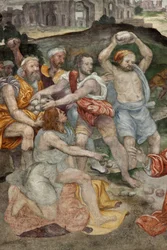 Pyhän Stefanuksen kivittäminen, fresko, noin 1550 (fresko)