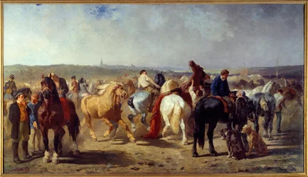 Evariste Luminaisin (1822-1896) Hevosmessumaalaus 1861 Nantes, Kuvataidemuseo