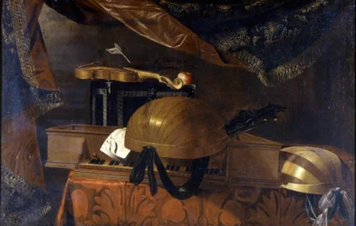 Soittimet. Evaristo Baschenisin (1617 - 1677) maalaus.