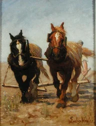 The Ploughing Team, Sussex Downs (öljy kankaalle)