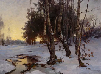 Talvimaisema (öljy kankaalle)