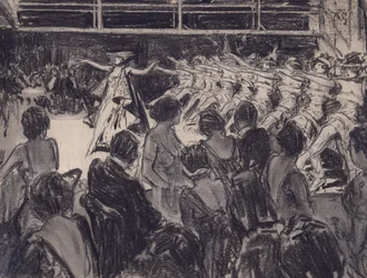 Cabaret Scene (hiili valmistetulle kartongille)
