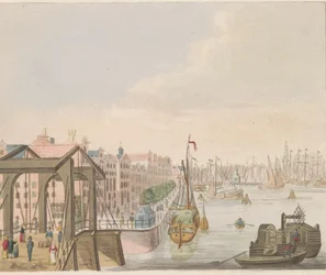 Ulkopuoli Amsterdamissa, noin 1810-1813 Vue du Buitenkant le long de l