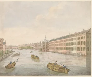 Näkymä Binnen-Amstelille, n. 1810-1813 Vue du Blaauwe-Brug, Prize de l