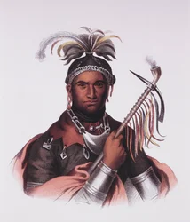 John Abeel Cornplanter Amerikan alkuperäisasukas (litografia)