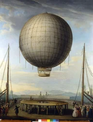 Paolo Andreanin nousu 25.2.1784 Milanossa. F. Battaglinin maalaus.