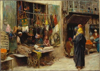 Street Bazaar (öljy kankaalle)