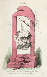 Otto von Bismarckin (1815-98) karikatyyri, 1870