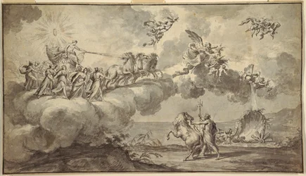 Tapestry Design: Apollo hänen Chariot Led Aurora