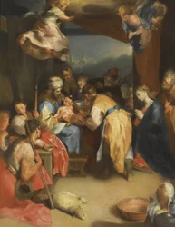 Kristuksen ympärileikkaus par Barocci, Federigo (1528-1612). Öljy kankaalle, koko: 81,8x63,7, , Yksityiskokoelma