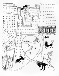 Runoilija Federico García Lorcan (1898-1936) omakuva New Yorkissa, 1930-luku