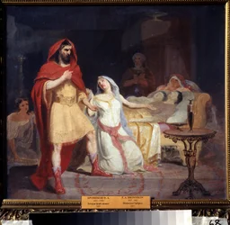 Odysseuksen paluu (Odysseuksen paluu). Feodor Andrejevitš Bronnikovin (1827-1902) maalaus, öljy kankaalle, venäläistä taidetta