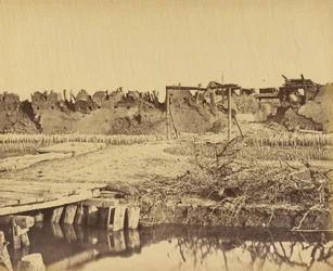 Pohjoisen linnoituksen ulkopuoli näyttää englantilaisen sisäänkäynnin 21. elokuuta 1860