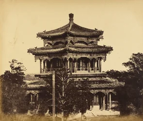 Suuri keisarillinen palatsi (Yuan Ming Yuan) Ennen polttamista, Peking, 18. lokakuuta 1860