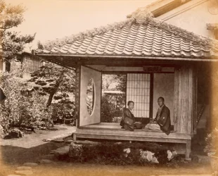 Tycoonin pysähdyspaikka Tocaido Hasalla, 1868.