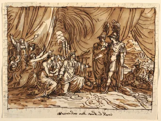 Kattosuunnittelu, Aleksanteri ja Dariuksen perhe, Aleksanterin armo, Sala di Alessandro, Palazzo Naldi, Faenza