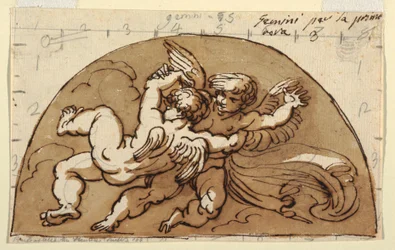 Kaksoset, Lunette for Ceiling, Kahdeksankulmainen huone, Palazzo Milzetti, Faenza