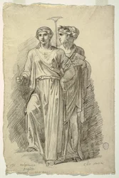 Melpomene, tragedian museo ja Clio, historian museo