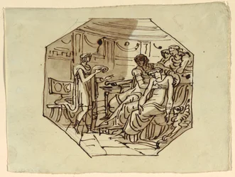 Vergilius lukee Marcelluksen muistopuhetta Lucretialle ja Augustukselle, Palazzo Cavina, Faenza