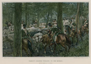 Marbotin sotilaat etsivät ruokaa vetäytymällä