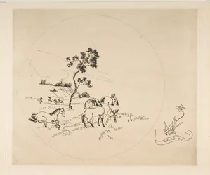 Koriste lautaselle: Pelto, 1870.