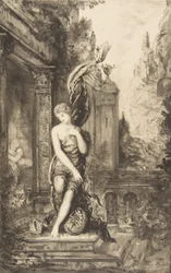 Mies, joka juoksee onnen perässä ja se, joka odottaa sitä sängyssään, 1886.